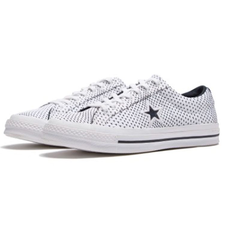 Converse One Star Polka Dot Low Top Canvas Sneakers Unisex Sneakers White 164605C