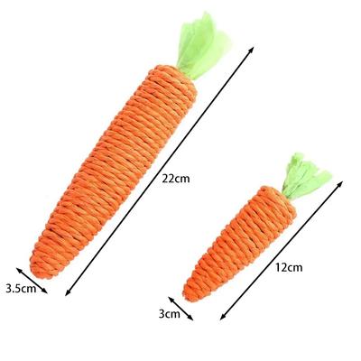 Cat Toy Carrot Voice Activated Pet Toys Anti Bite Paper Rope Scratch Cleaning Teeth Interaction Toy Chewing Toys Catnip Pet Supp