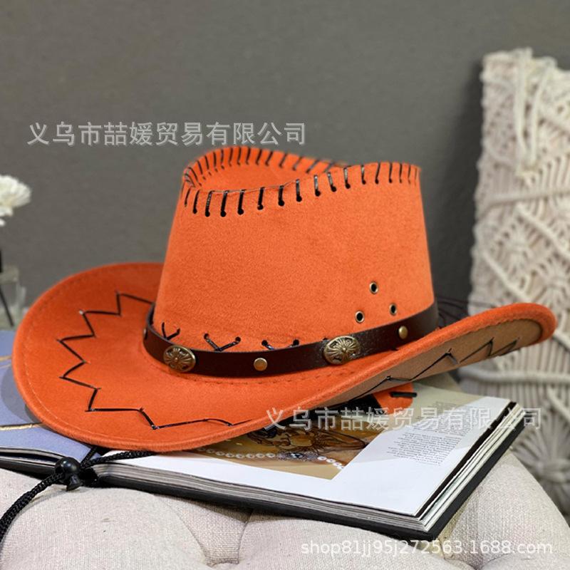 Totem thin belt western cowboy hat men's and women's spring and summer outdoor travel mountaineering fashion show top hat