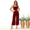 Spring and Summer Women's Jumpsuits Sexy Camisole Wrap Zipper Jumpsuit Seven-point Pants