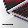 Transparent Matte PC Laptop Case MacBook Air 13 Pro With Anti-Slip Stand Shockproof Protection Heat Dissipation