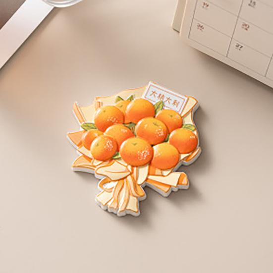 3D Fruit Bouquet Fridge Magnet Resin Strawberry Blueberry Lychee Orange Bouquet Refrigerator Magnet Kitchen Home Office Decoration