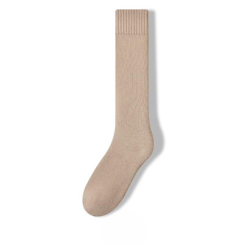 Șosete din lână fleece mărite și lungite, șosete groase și călduroase pentru bărbați, șosete cu bucle, genunchiere, șosete până la gambă