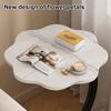 C-shaped Side Table with Flower Shape Tabletop Office Living Room Bedroom 45659