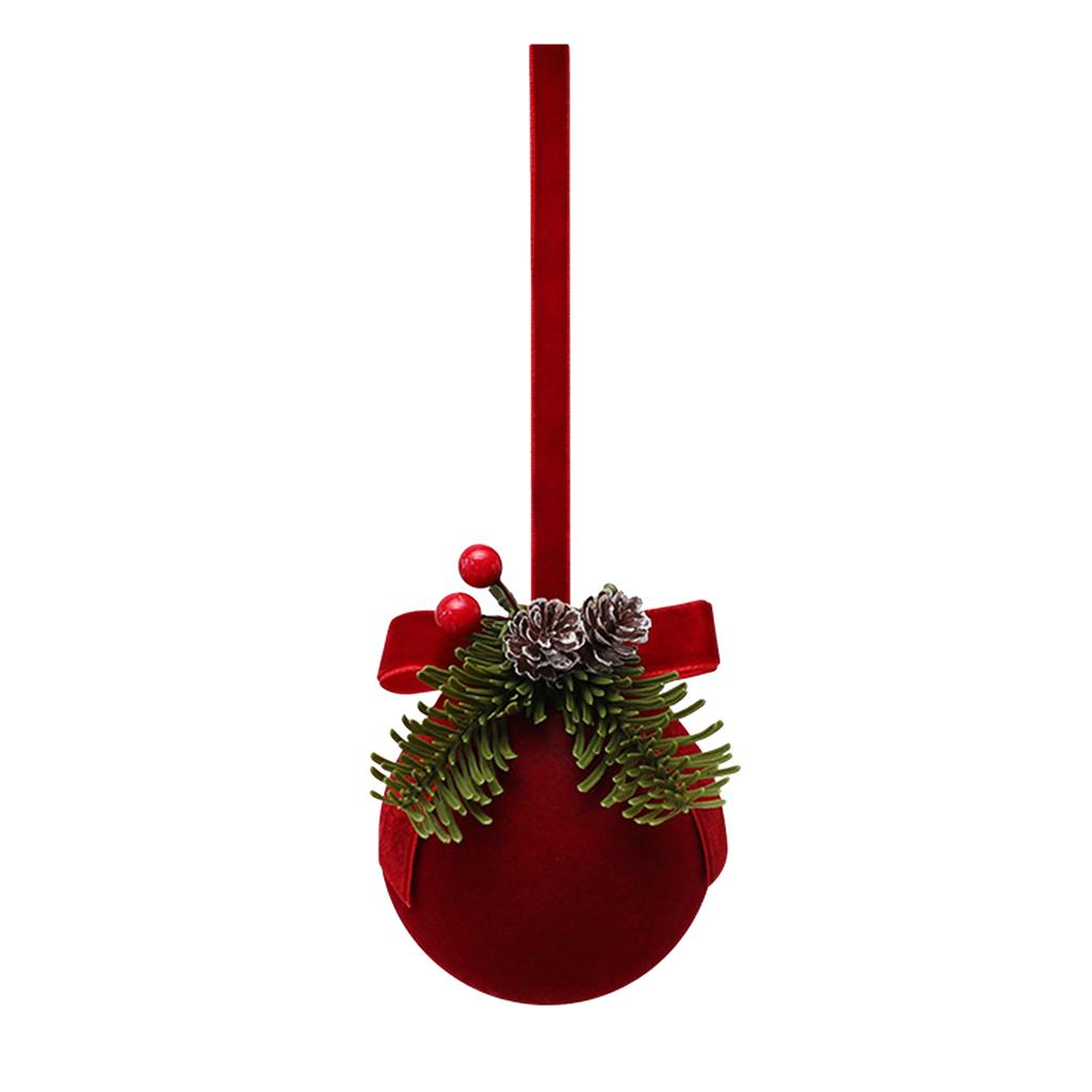 Christmas Flocked Bell Christmas Tree Ornamental Pendant