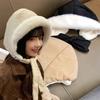 Winter Windproof Thick Warm Hat Cold Weather Casual Strap Crossbody Bag Hat Fashionable Student Fleece Lined Ear Protection Cap