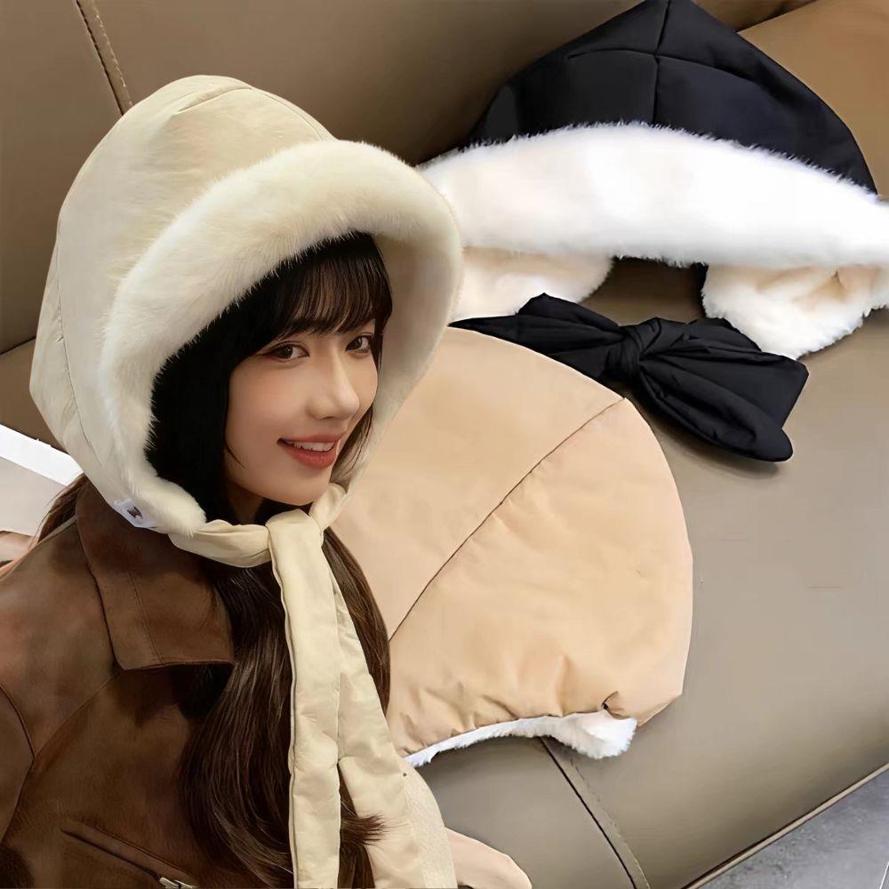 Winter Windproof Thick Warm Hat Cold Weather Casual Strap Crossbody Bag Hat Fashionable Student Fleece Lined Ear Protection Cap