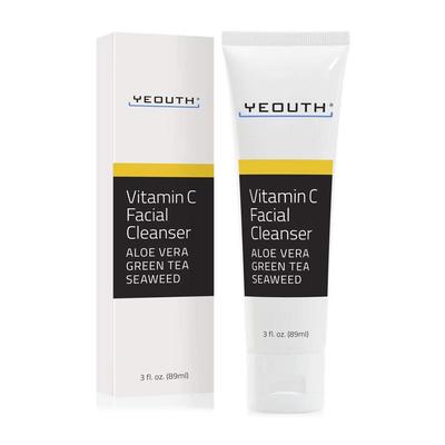 Vitamin C Facial Cleanser with Aloe Vera, Green Tea, Seaweed 3 Fl Oz