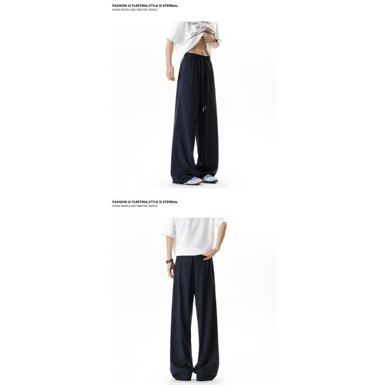 Mens Summer Thin Breathable Loose Casual Long Pants For Sports Commuting