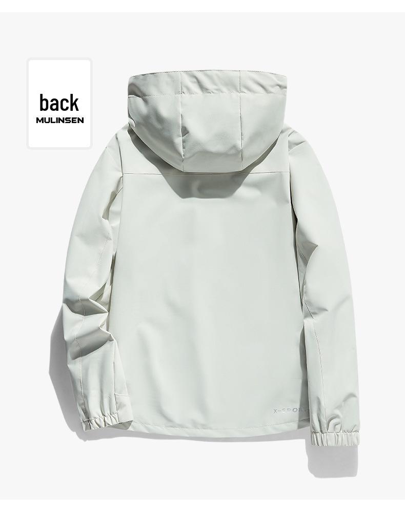 Men's Waterproof Windproof Hooded Jacket - Casual Spring/Autumn Plus Size Outdoor & Mountaineering Coat