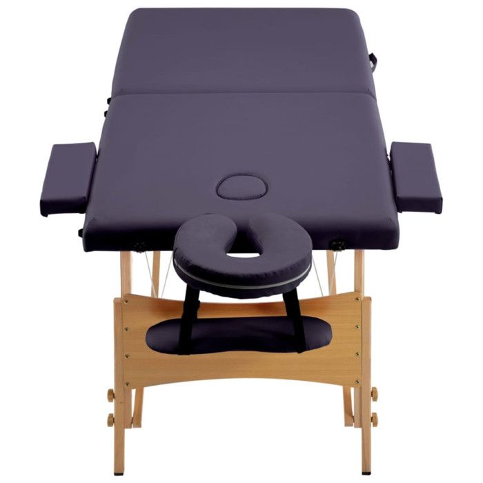 Table de massage pliable 2 zones Bois Violet