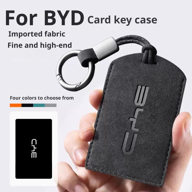 Wildleder NFC Smart Auto Schlüsselkarte Halter Schutzhülle Abdeckung Für BYD Seal Han EV Sealion 7 Song Plus Atto 3