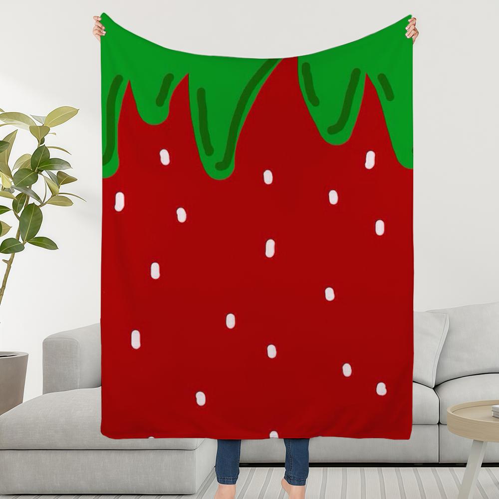 Full Blanket Throw Fresh Super Cosy Plush Living Room Sofa Couch Childish Fruits Screen Birthday Gifts