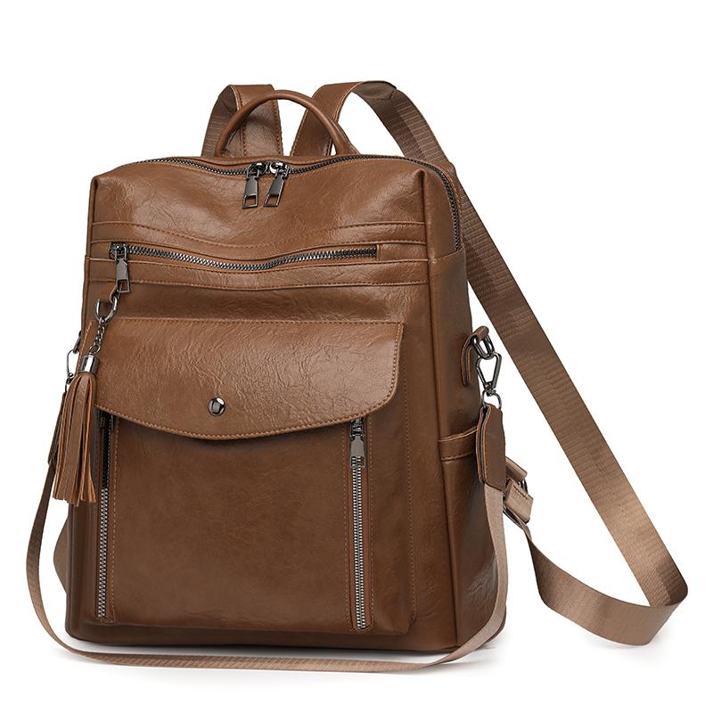 Women's Backpack Color Contrast Outdoor Travel Backpack Dual-use Shoulder Bag
