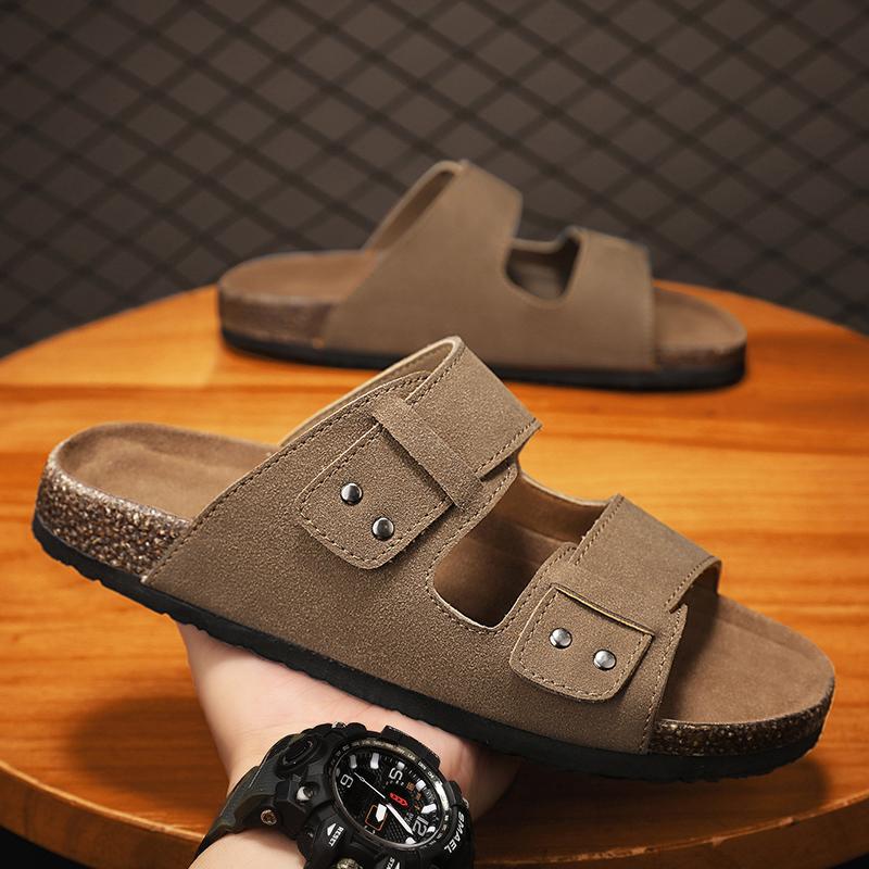 Fashion CYYTL Mens Slippers Casual Outdoor Beach Summer Shoes Sandals Walking Slides Comfort Lightweight Designer Leather Fashion Luxury