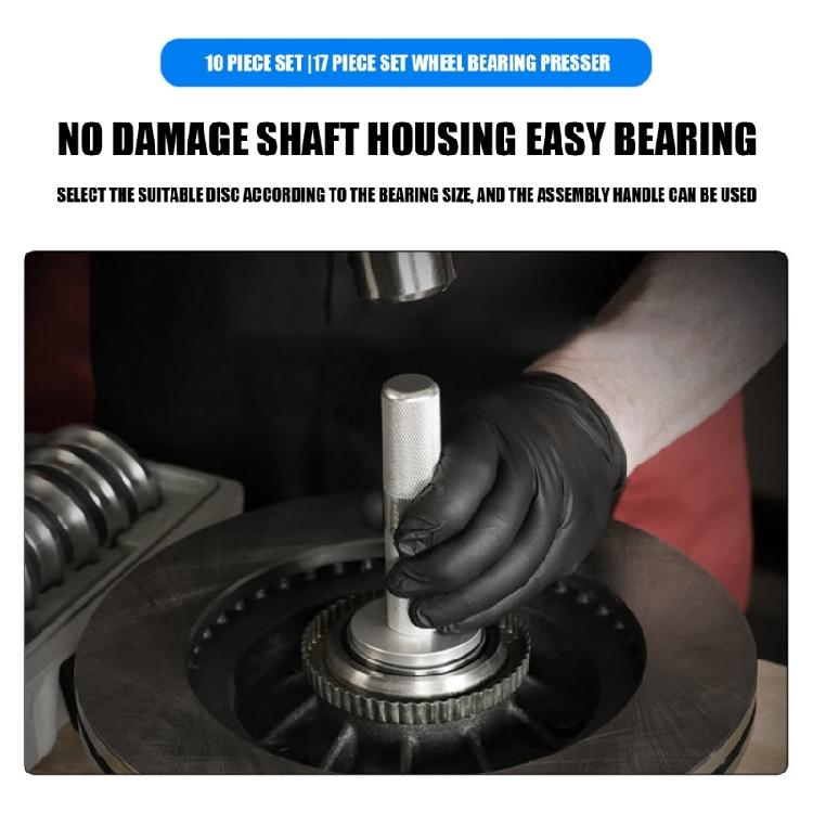 Hub Bearing Tool Kit with Machined Press Disc Hand Driver and Aluminum Case Set for Garage Maintenance
