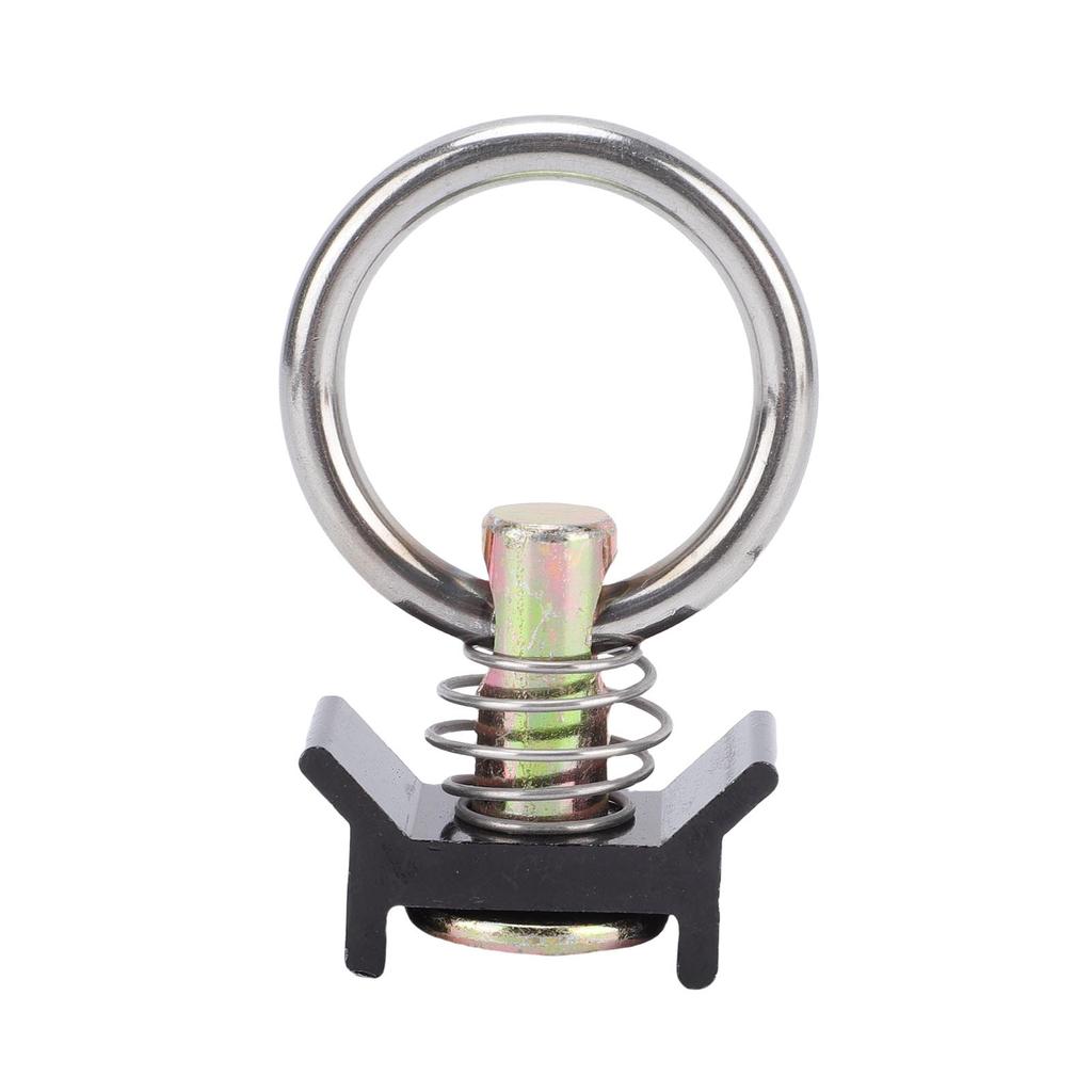 2Pcs Aluminum L Track 304mm Thickened L Track Tie Down Rail with 4 Round Rings for Motorcycles ATVs Dirt Bikes Pickup Trucks