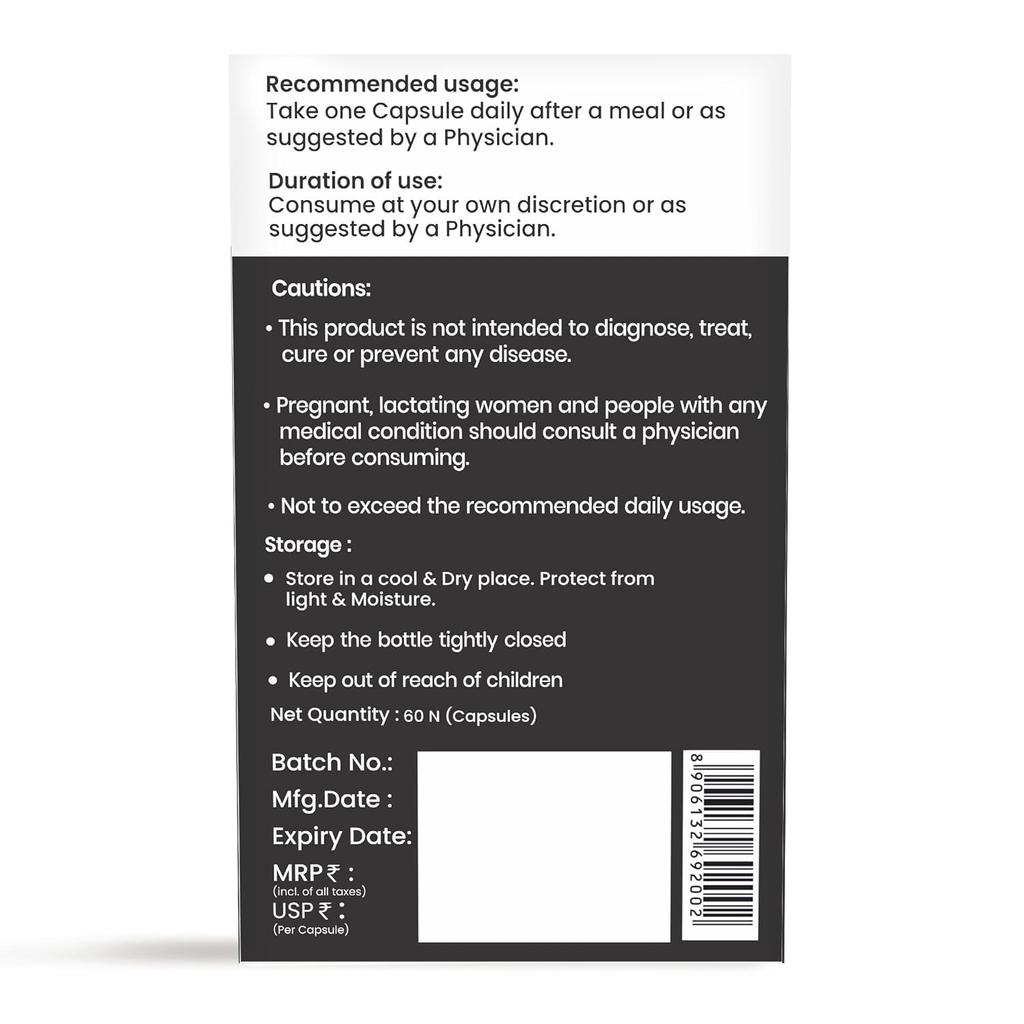 DR. MOREPEN Shilajit Capsules 60 Count Pack of 1 Vegan Himalayan Extract for Energy Stamina Performance