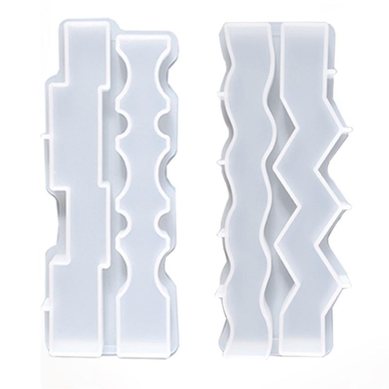 DIY Geometric Candle Silicone Mold Wavy Bar Epoxy Resin Mold Handmade Aromatherapy Candle Mould Wedding Gifts Craft Home Decor