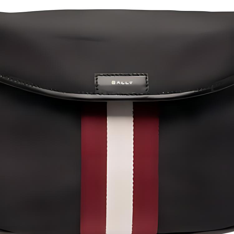 Bally Classic Stripe Fabric Crossbody Bag Men Bags Black 6308447