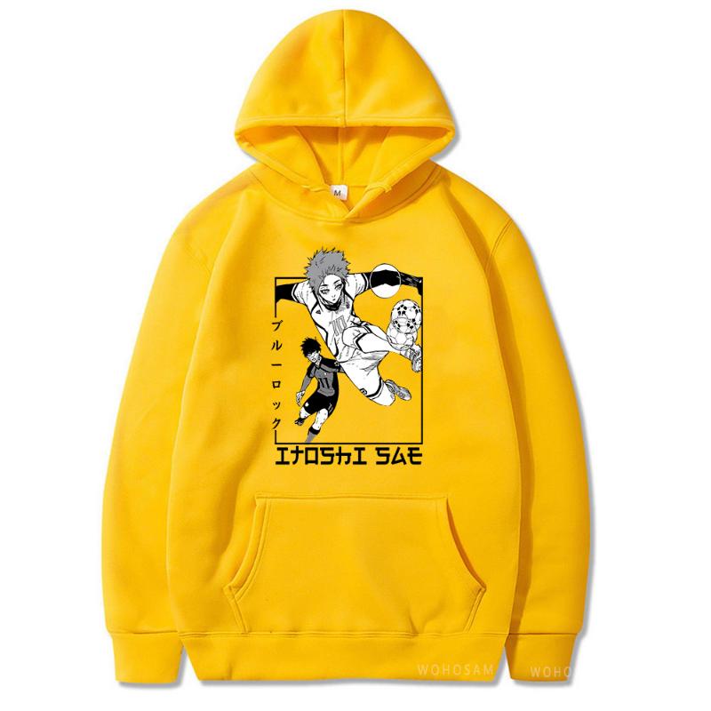 

Осень-зима с длинными рукавами и капюшоном толстовки Manga BLUE LOCK Itoshi Sae толстовки мужские и женские повседневные свободные аниме уличная толстовка XS