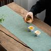 Chinese Retro Zen Waterproof Table Flag Mat Tea Table Cloth Long Tablecloth Tea Table Gifts Tea Towel Fabric Strip150/200/300cm
