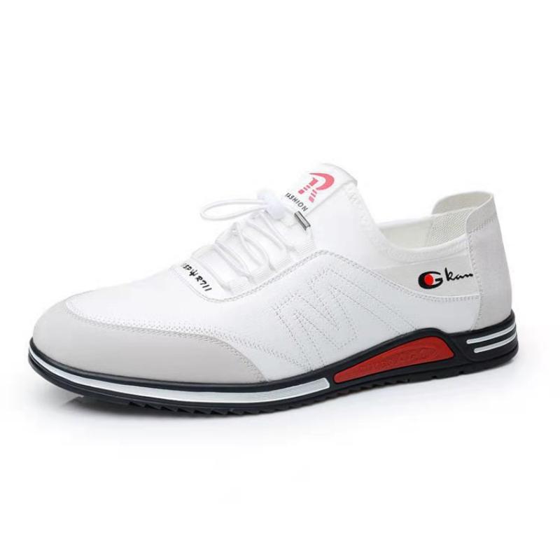 

Повседневная мужская обувь, новая мужская кожаная дышащая эластичная лента, корейская версия, модная нескользящая рабочая обувь 44