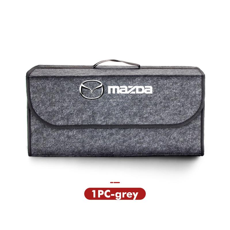 For Mazda Car Styling Trunk Storage Box Felt Cloth Organizer Foldable Stowing Tidying Bag 2 3 5 M5 Ms CX-4 CX-5 CX6 CX7 M3 M6
