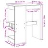 Bar Table with Shelf Sonoma Oak Finish 90 x 47.5 x 103.5 cm Particleboard
