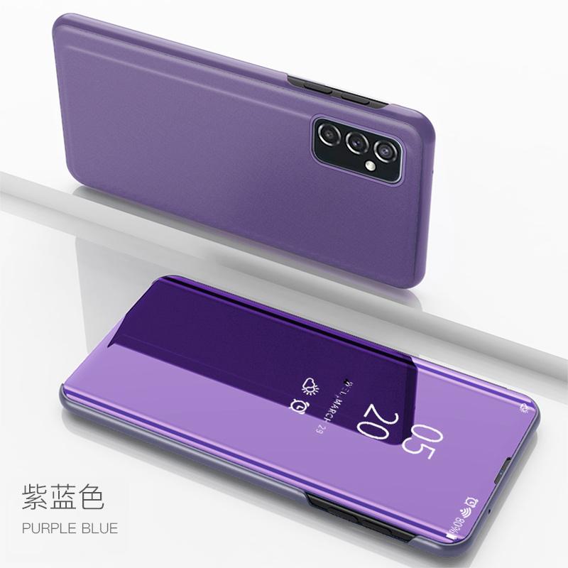 Smart Mirror View Phone Case For Samsung Galaxy M13 4G Leather Stand Flip Cover for Samung M23 M33 M53 5G 2022 Protective Coque