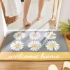 Daisy Print Mat Home Bath Mat Non Slip Absorbent Bathroom Carpet Soft Memory Foam Rug Kitchen Toilet Floor Decor Washable Mat 