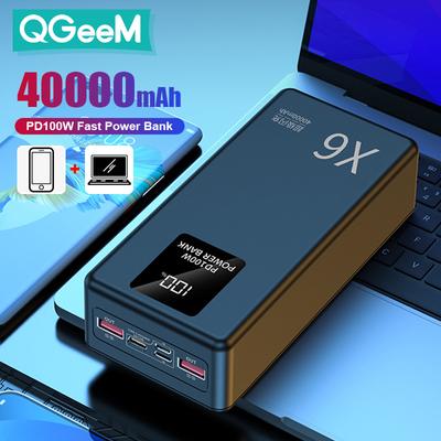 100W Two-way 40000mah High Capacity LED Display PD QC3+ Full Protocol Mobile Phone Computer Compatible Fast Charging Power Bank