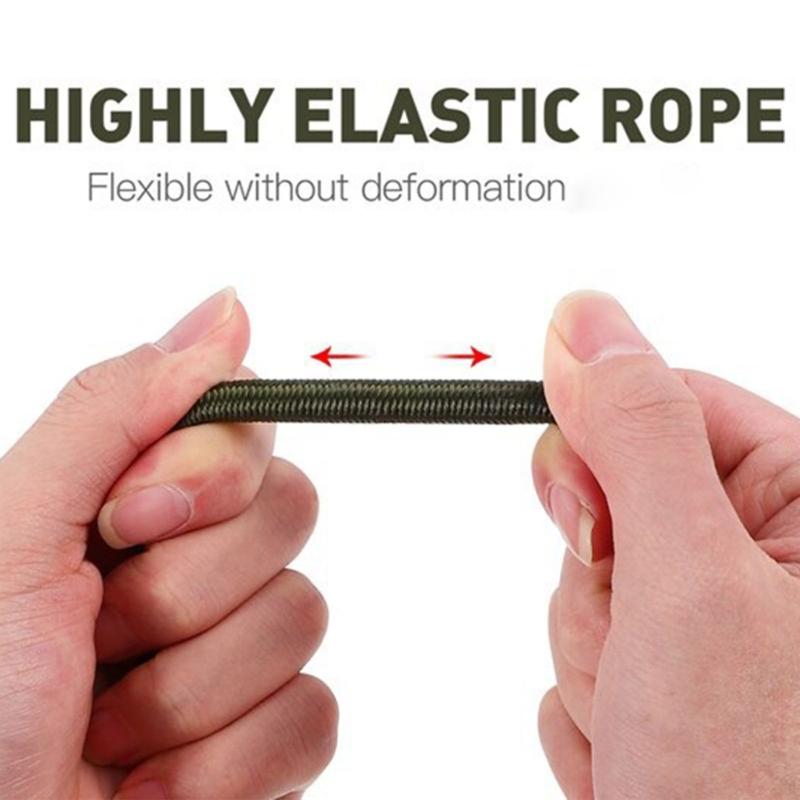 Elastic Strap with Hook Bungee Cord Heavy Duty Outdoor Elastic Bungee Strap for Luggage Roof Rack Tents Tarps