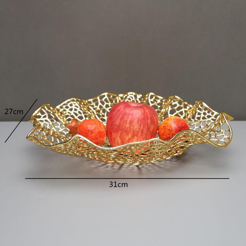 Modern Art Metal Palm Tray, Irregular Fruit Tray, Snack, Jewelry Storage Tray, Living Room Coffee Table Decoration Ornament