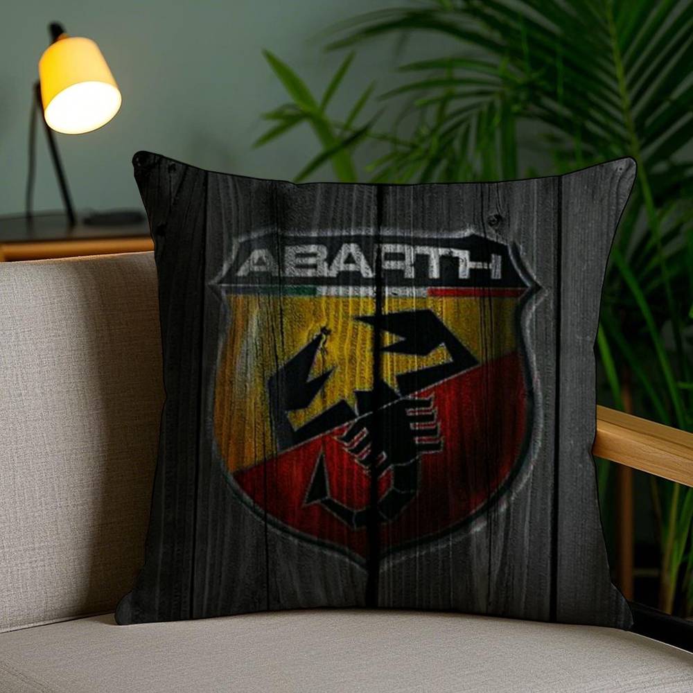 A-Abarth Scorpion Pillow Case Home Dorm Chair Back Short Plush Double-Sided Printing Office Nap Time Cushion Cover