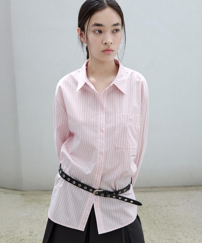 ROLAROLA Oversize Stripe Shirt Pink