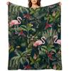 Jungle Pattern with Toucan, Flamingo and Parrot Throw Blanket Luxury Throw Kid'S Polar Stuffeds Blankets