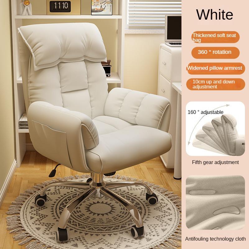 Fotel gamingowy miękki, wygodny, ergonomiczny fotel biurowy, regulowany podłokietnik 4D, zagłówek, fotel rozkładany dla kobiet, 160°, płaski fotel szefa