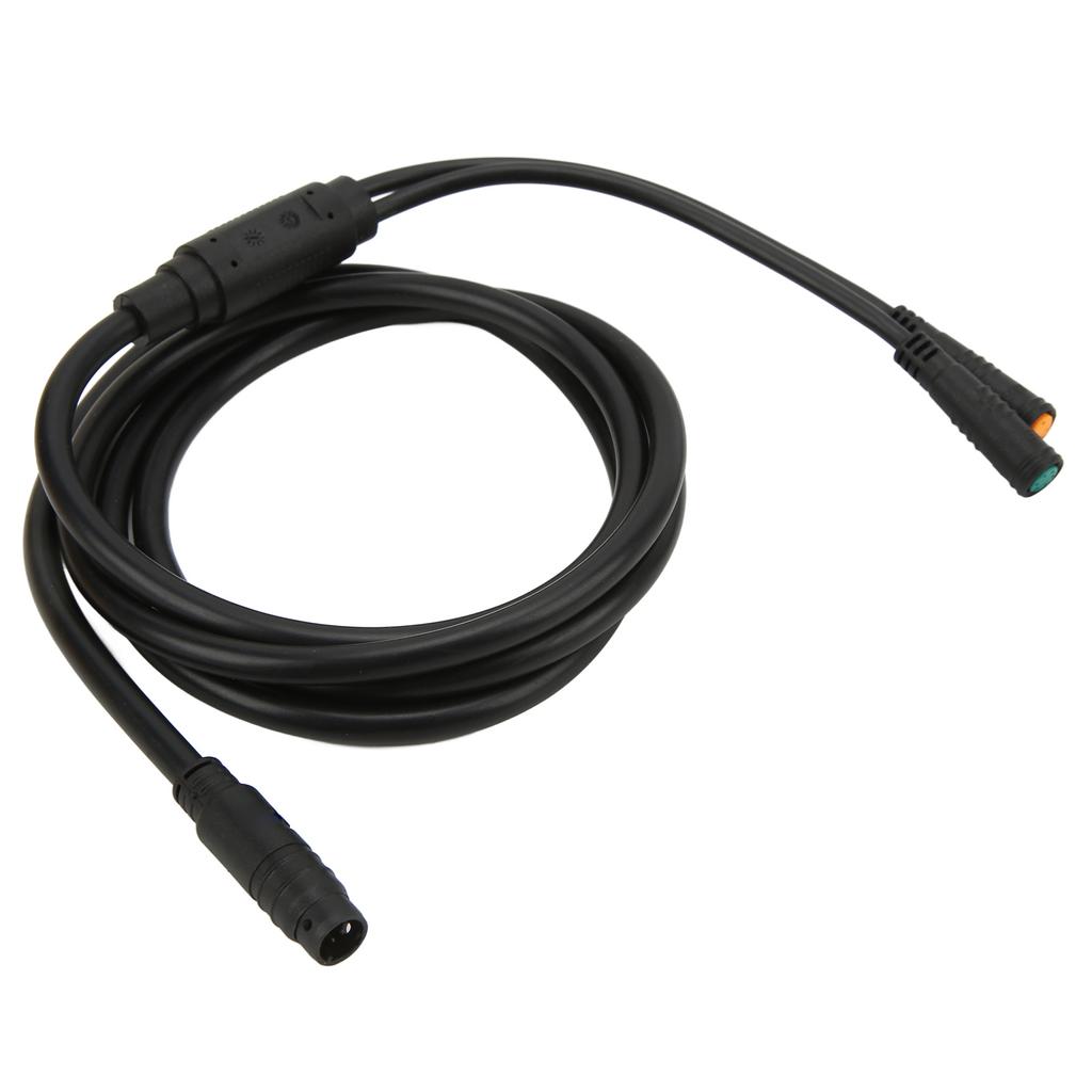 Electric Bike Extension Cable Bicycle 1 to 2 Split Motor Cable with Waterproof Connector 155cm