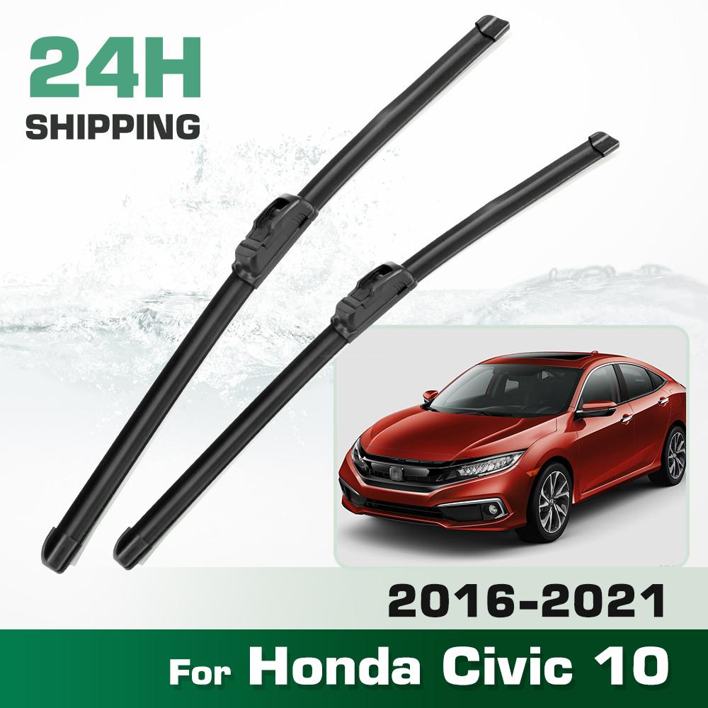 For Honda Civic MK10 10th 2016-2021 2017 2018 2019 2020 Wiper Front Wiper Blades Windshield Windscreen Window Brush 26"+18