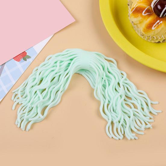 2Pcs Stress Relief Noodles Toy Soft TPR Elastic Rope Fidget Toy Kids Teens Adults Portable Decompression Simulated Spaghetti Stretch Sensory Toy