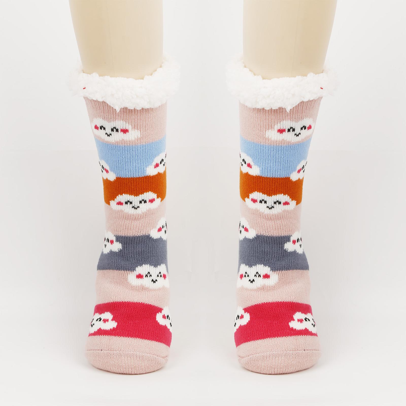 

Женские носки для пола, Теплые и Толстые Мультяшные Животные Холодостойкие Петлевые Носки для Сна One Size