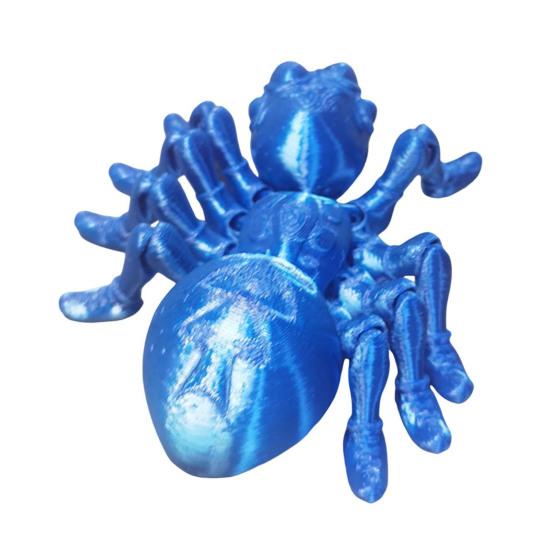 

Модель паука, 3D-печатная игрушка-действие, реалистичный вид, яркий цвет, насекомое, паук, игрушка-непоседа, реквизит для фотосъемки синий