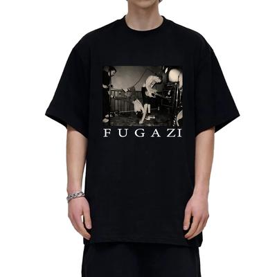 2025 New In Heavyweight New FUGAZI PUNK ROCK Short Sleeve T-shirts Men Women Harajuku Oversized T Shirt Unisex 100% Cotton Tops