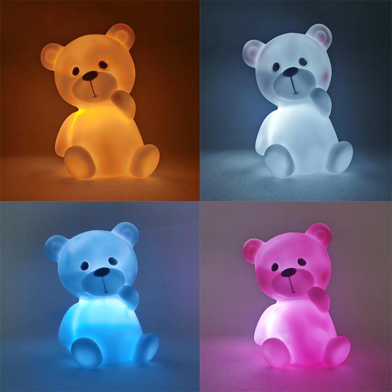 Led Night Light Cute Gift Lovely Table Lamp White Creative Desk Minimalist Battery Switch For Home Decoration Atmosphere Girl