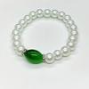 Collar de Perlas con Cierre de Lingote de Ágata Verde – Regalo Elegante para el Día de la Madre