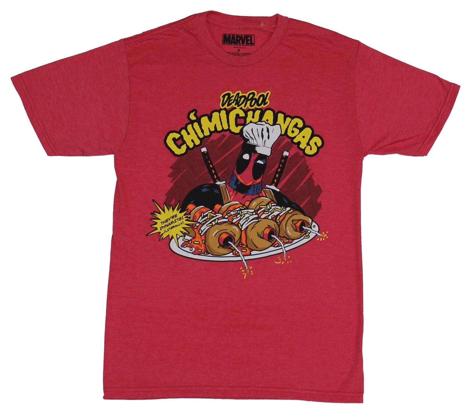 Deadpool Marvel Comics Mens T-shirt Deadpools Chimichanga They re Dynamite S