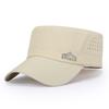 Men'S And Women'S Outdoor Jungle Adventure Solid Color Simple Military Hat Quick-Drying Hat Mountaineering Breathable Flat Top Hat Mountain Logo Hat