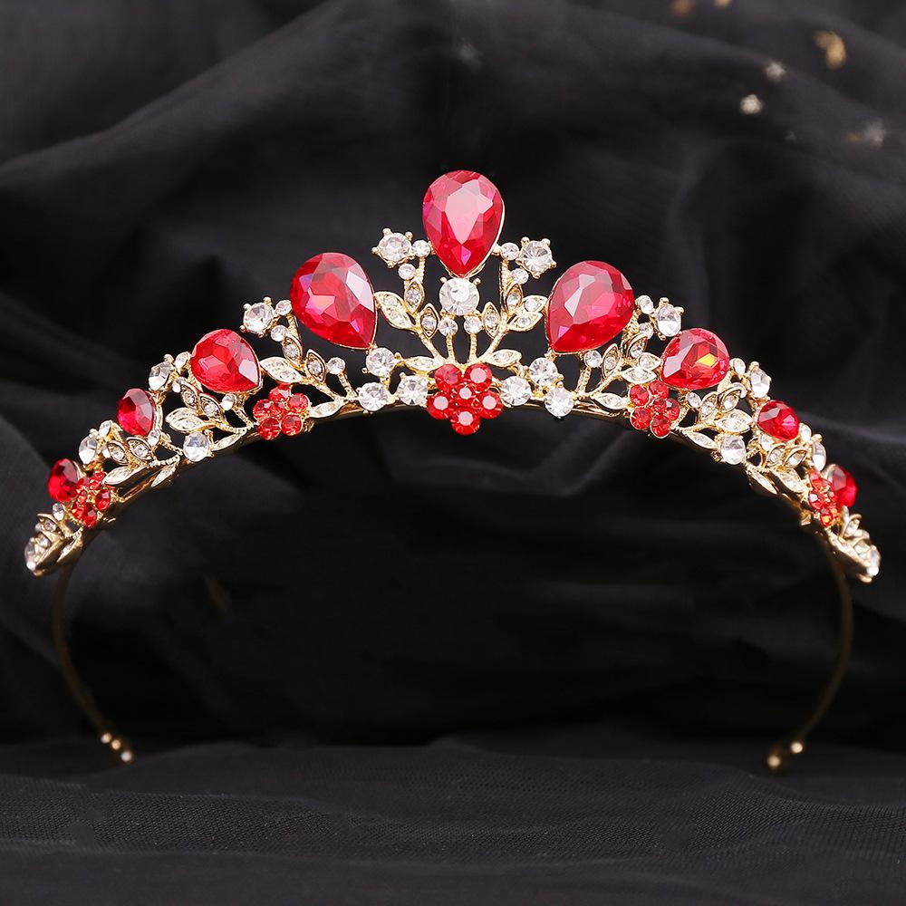 Neuer Stil Strass Krone Stirnband Hochzeit Fotostudio Krone Barock Kopfschmuck Braut Blatt Kleine Krone