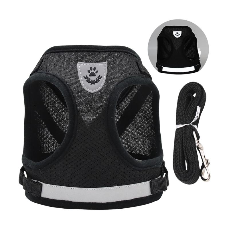 Breathable Dog Vest Harness Reflective Strap Comfortable Dog Harness for Small Pet Outdoor Activity Walking Accessory